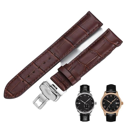 dayeer Lederarmband mit Butterfly-Verschluss für Tissot 1853 Le Locle, Carson, Portofino, Couturier(Browns,24mm) von dayeer