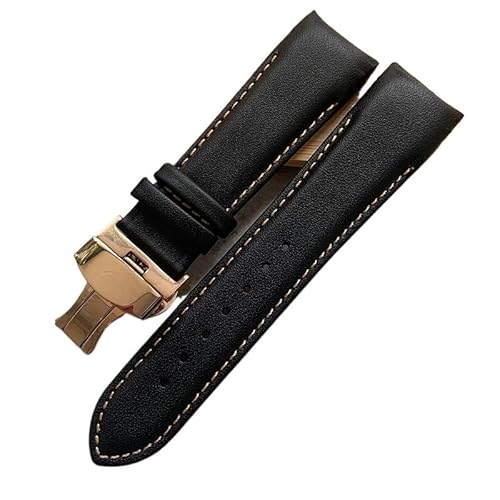 dayeer Lederarmband mit gebogenem Ende und Schmetterlingsverschluss für Tissot 1853 Couturier T035 T035627A T035410A T035617A(Brownp,22mm) von dayeer