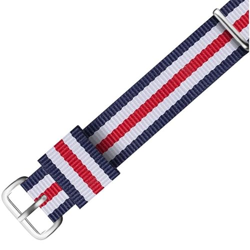 dayeer Nylon-Uhrenarmband für Daniel Wellington-Uhrenarmband mit Schnalle(23-silver,18mm) von dayeer