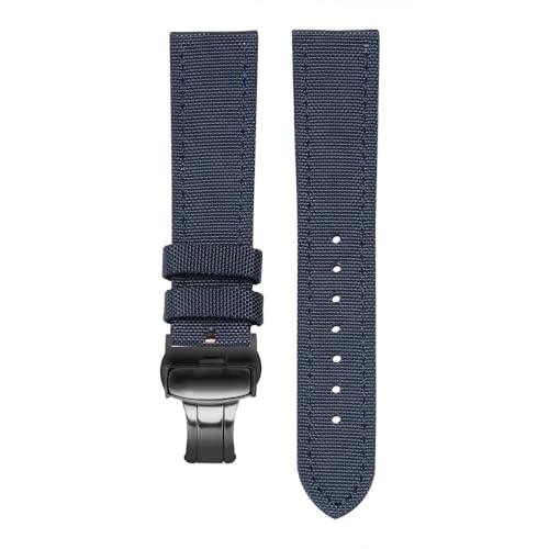 dayeer Nylon-Uhrenketten für Maurice Lacroix Pontos Elegante Meisterwerk-Kollektionen Herren Damen Canvas-Uhrenarmband mit(Blueb2,20mm) von dayeer