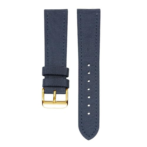 dayeer Nylon-Uhrenketten für Maurice Lacroix Pontos Elegante Meisterwerk-Kollektionen Herren Damen Canvas-Uhrenarmband mit(Blueg1,22mm) von dayeer