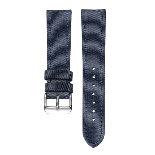 dayeer Nylon-Uhrenketten für Maurice Lacroix Pontos Elegante Meisterwerk-Kollektionen Herren Damen Canvas-Uhrenarmband mit(Blues1,21mm) von dayeer