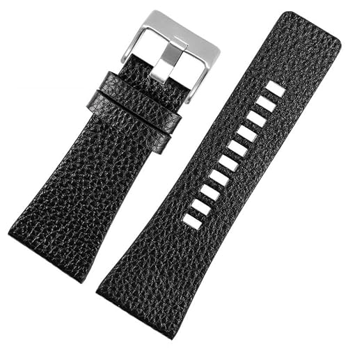 dayeer Rindsleder-Uhrenarmband für Diesel Friday-Uhrenkette, Lychee-Korn-Muster, Herren-Armband(Blacks a,24mm) von dayeer