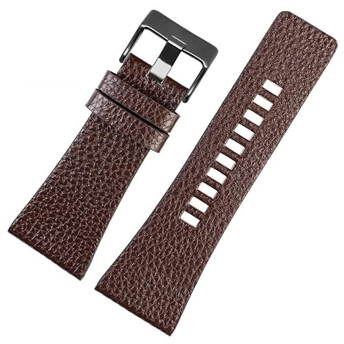 dayeer Rindsleder-Uhrenarmband für Diesel Friday-Uhrenkette, Lychee-Korn-Muster, Herren-Armband(Brownb a,28mm) von dayeer