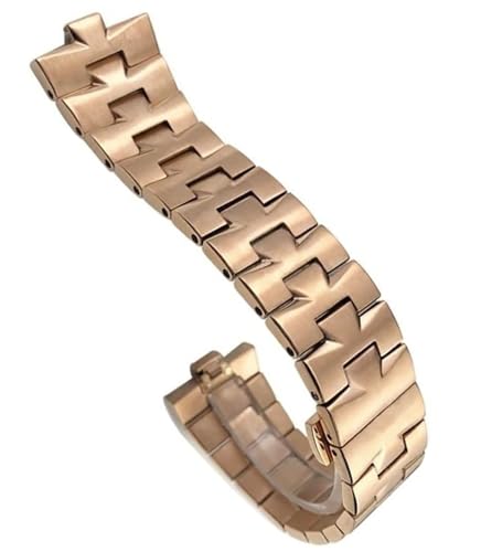 dayeer Schnellverschluss-Verbindungsarmband für VACHERON CONSTANTIN Overseas-Armbandarmband aus massivem Edelstahl (Color : Rose Gold, Size : 24x7mm) von dayeer