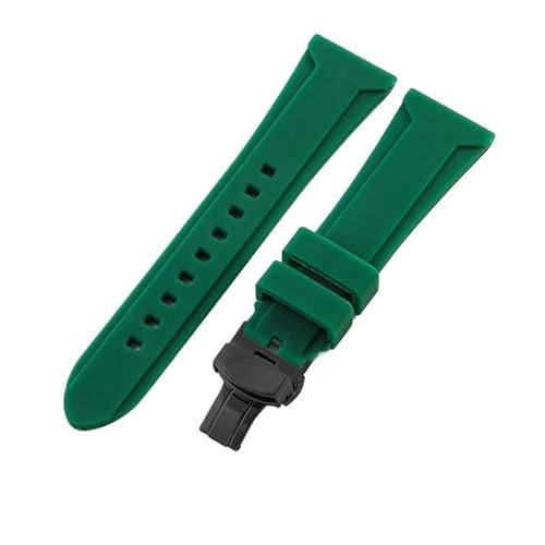 dayeer Silikon Herren Uhrenarmband für Diesel DZ4318/7395/4496/4323 Gummiband(Dark greenb b,24mm) von dayeer