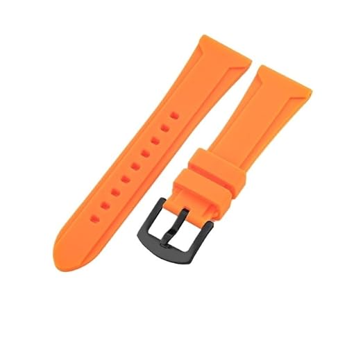 dayeer Silikon Herren Uhrenarmband für Diesel DZ4318/7395/4496/4323 Gummiband(Orangeb a,24mm) von dayeer