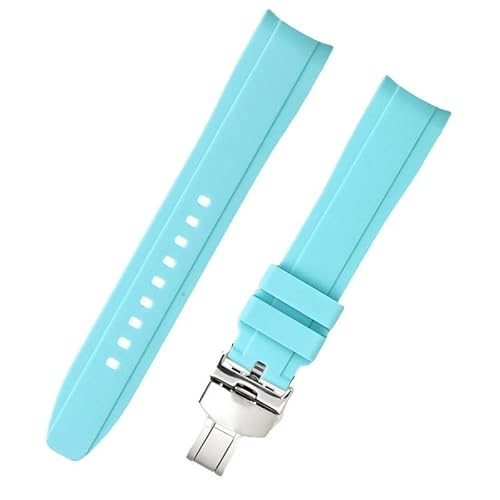 dayeer Silikonarmband für Tissot Le Locle 1853 Junior T410 Coutu Carson Uhrenarmband(Light Blue,21mm) von dayeer