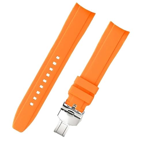 dayeer Silikonarmband für Tissot Le Locle 1853 Junior T410 Coutu Carson Uhrenarmband(Orange,21mm) von dayeer