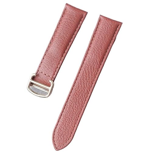 dayeer Uhrenarmbänder aus echtem Leder für Cartier Tank, London Key Series Uhrenarmband(Brick red gold,22mm) von dayeer
