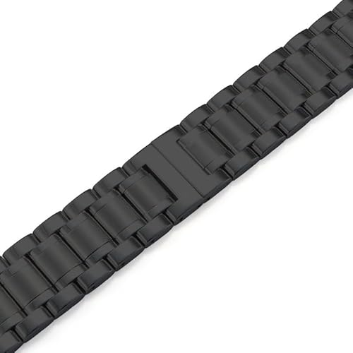 dayeer Uhrenarmband Stahlband für Hamilton Khaki Jazz Eternal Field Uhrenkette mit Butterfly-Verschluss(Black,20mm) von dayeer