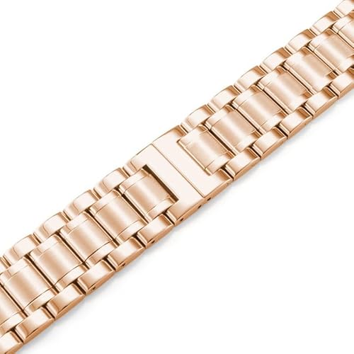 dayeer Uhrenarmband Stahlband für Hamilton Khaki Jazz Eternal Field Uhrenkette mit Butterfly-Verschluss(Rose gold,18mm) von dayeer