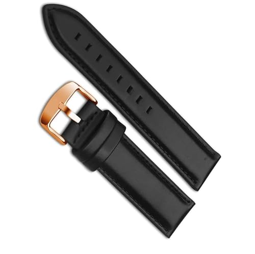 dayeer Uhrenarmband für DW-Uhrenarmband für Daniel For Wellington-Uhrenarmband mit roségoldener Schnalle (Color : Rose-black, Size : 12mm) von dayeer