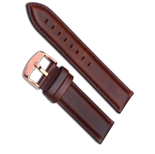 dayeer Uhrenarmband für DW-Uhrenarmband für Daniel For Wellington-Uhrenarmband mit roségoldener Schnalle (Color : Rose-brown, Size : 20mm) von dayeer