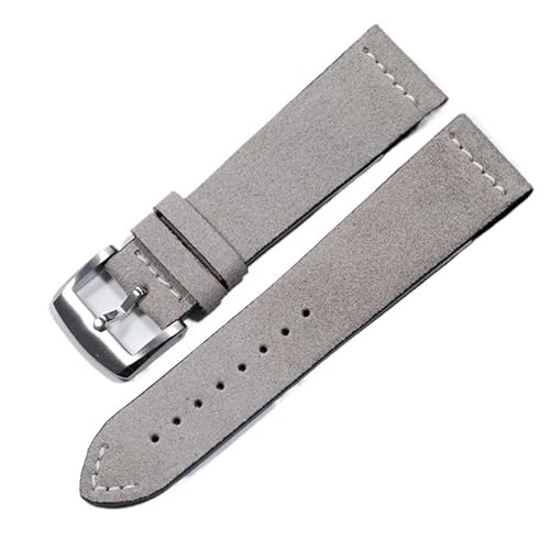 dayeer Uhrenarmband für MIDO Ocean Star Navigator M032M032607A, Wildleder, echtes Leder(Grays) von dayeer