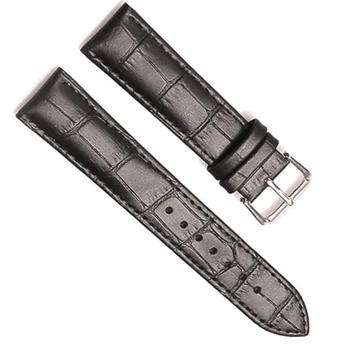 dayeer Weiches Leder-Uhrenarmband für Tissot-Uhrenarmband für Seiko-Zubehör-Armband (Color : Black, Size : 18mm) von dayeer