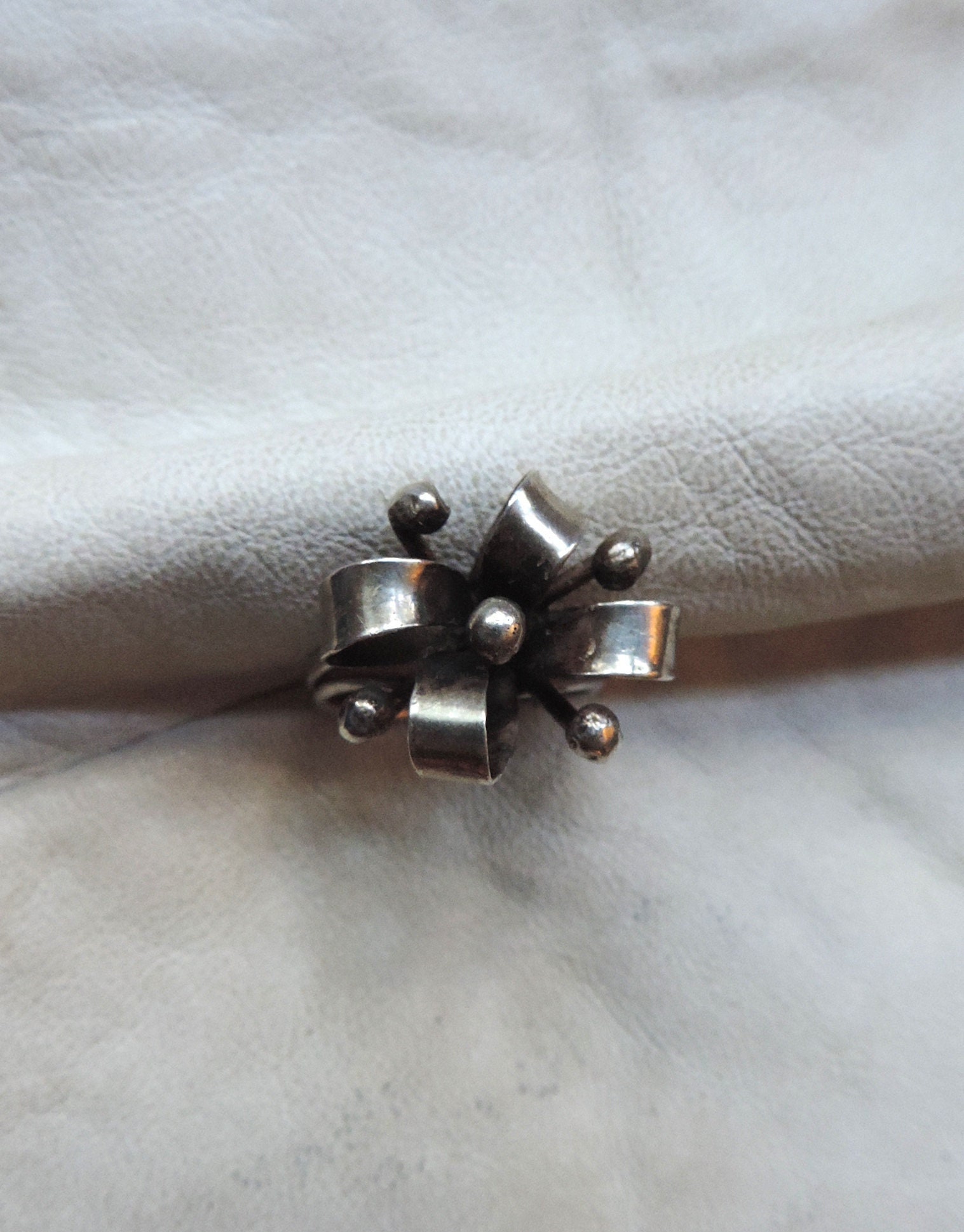 Antik Ring Handgemacht Silberring Silber Blumen von dayintonight
