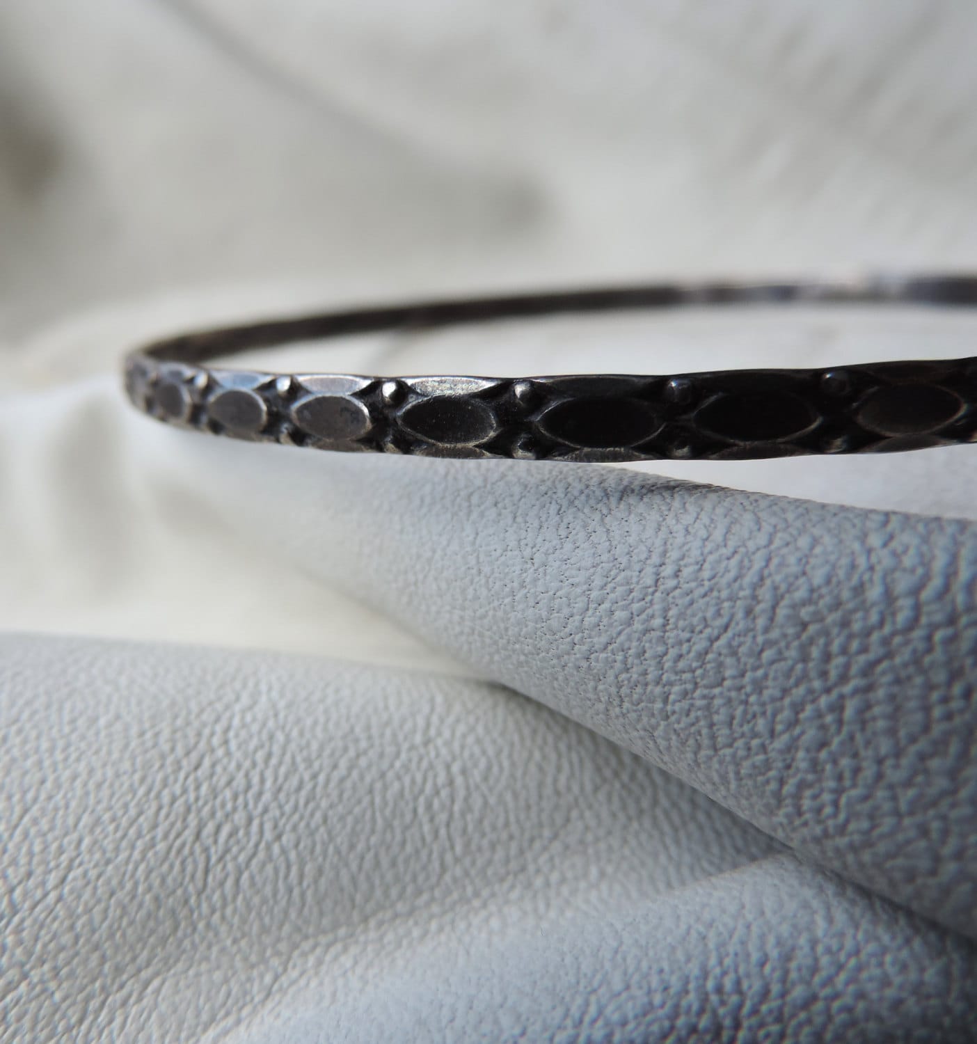 Antike Armreif Antike Armband Dünne Sterling Silber Stapeln 925 Art Deco von dayintonight