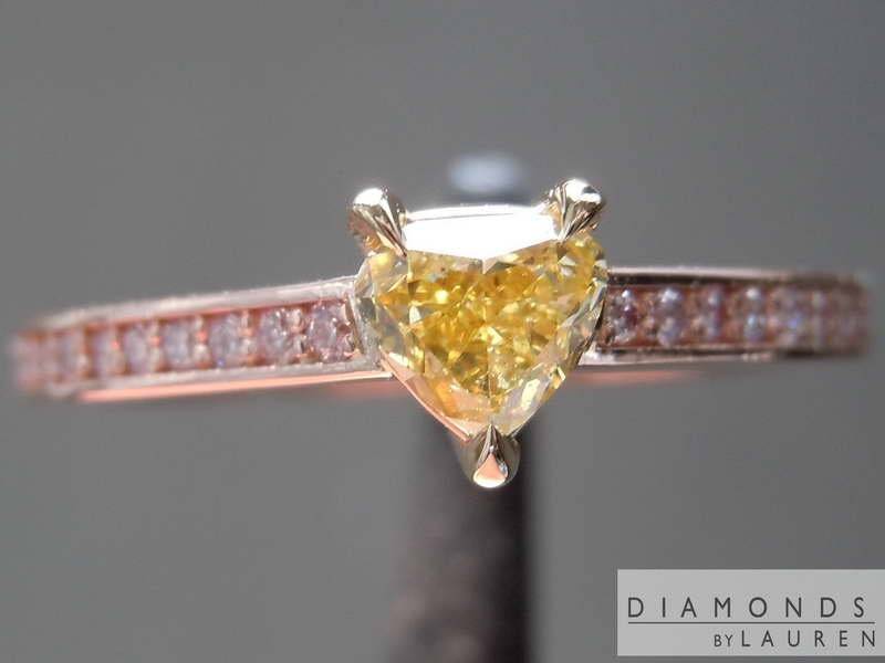 0.32Ct Gelb Si2 Herz Form Diamant Ring R7802 von dblauren