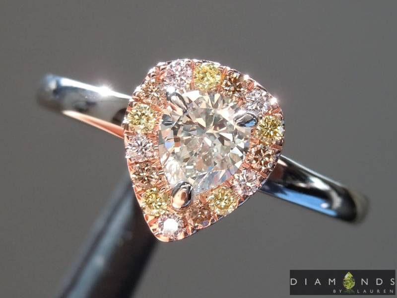 0.36Ct Hellgrün Vs1 Pear Form Diamant Ring R5891 von dblauren