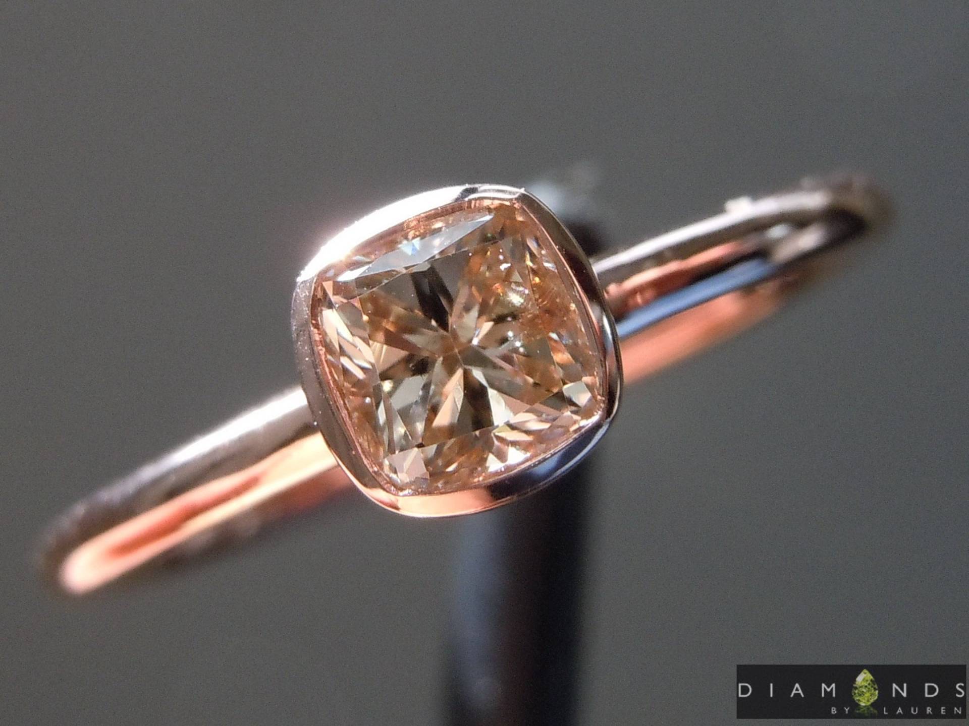 0.48Ct Braun Kissenschliff Diamant Ring R9976 von dblauren