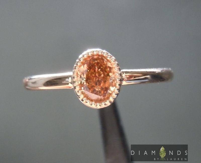 0.51Ct Braun Si1 Oval Diamant Ring R6784 von dblauren