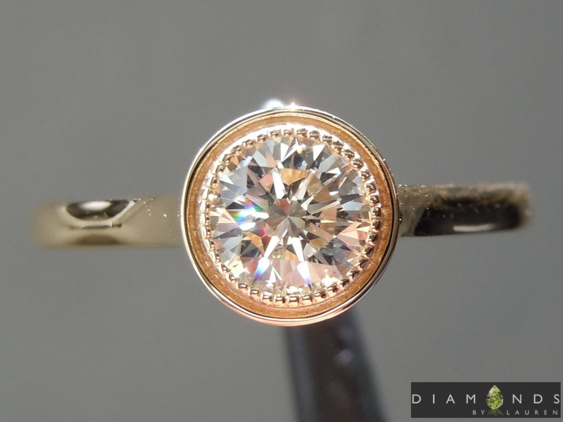 0.54Ct O-P Vs1 Rund Brillant Diamant Ring R4005 von dblauren