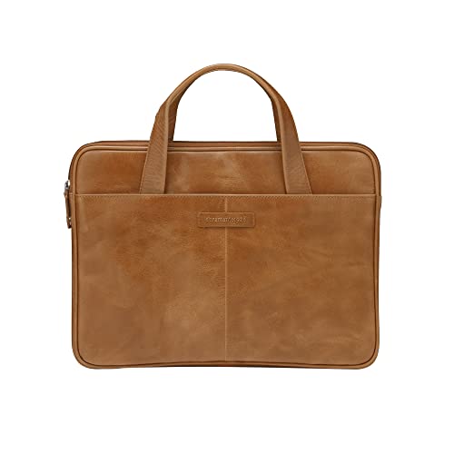 dbramante1928 - Silkeborg Laptoptasche für Damen & Herren 13 Zoll - Tasche mit Zwei strukturierten Ledergriffen - Aus robustem, hochwertigem Vollnarbenleder - Golden Tan N.E. (2nd Gen) von dbramante1928