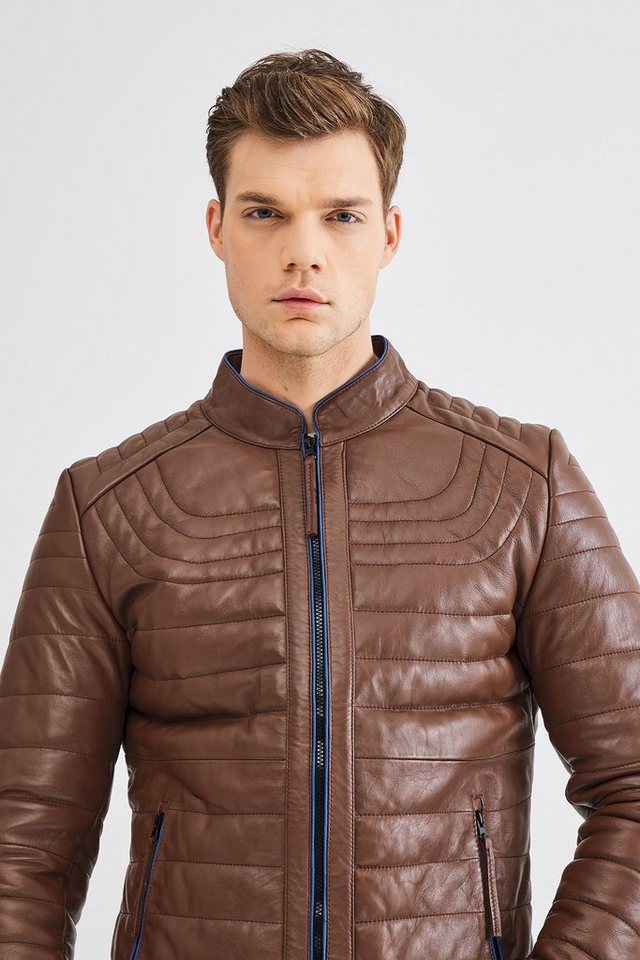 dc Dericompany Lederjacke BD00117 Herren Seth" aus Lammleder, Echtleder Übergangsjacke, Freizeitjacke, Bikerjacke aus echtem Leder" von dc Dericompany