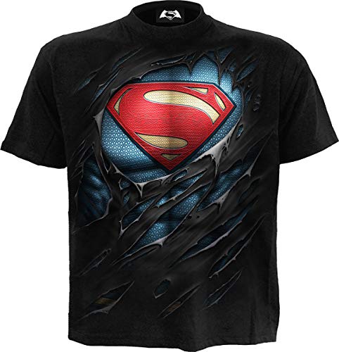 dc comics - Superman - Ripped - T-Shirt - Schwarz - XL von DC Comics