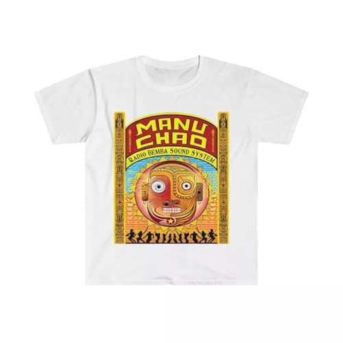 Unisex Soft Cotton T-Shirt. Manu Chao White XXL von ddAWESDXZ