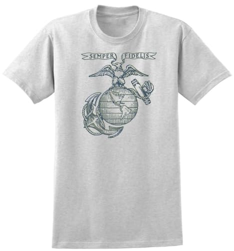 U.S. Marine Corps Semper Fi T-Shirt Grey XXL von ddttrrRREERWK