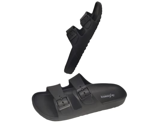 DeFonseca Sandalen Slip On Gummi Herren Damen Sommer für Haus, Garten, Strand, Meer, Schwarz , 40 EU von de fonseca