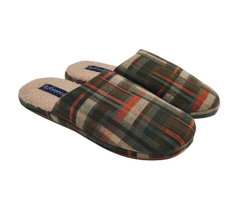 de fonseca Bruneck Winter-Hausschuhe, warme geschlossene Hausschuhe für Herren, Hausschuhe mit Fell, grün, 42/43 EU von de fonseca