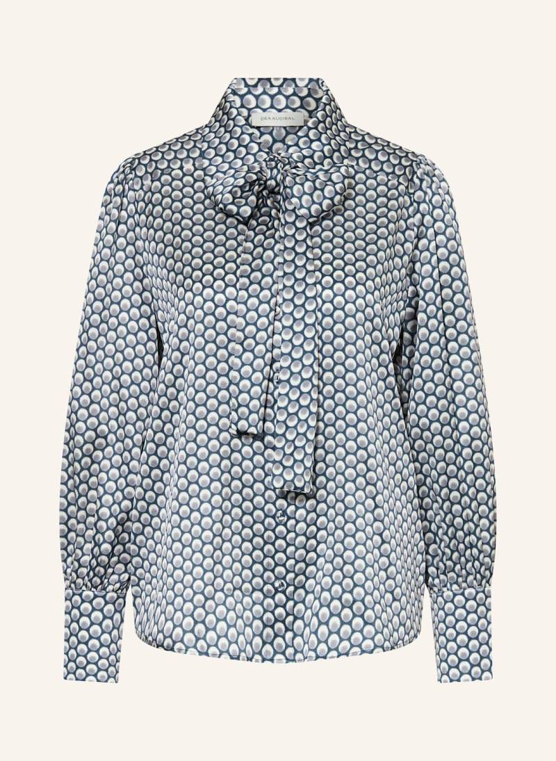 Dea Kudibal Seidenbluse Aus Satin Mit Abnehmbarer Schluppe blau von dea kudibal