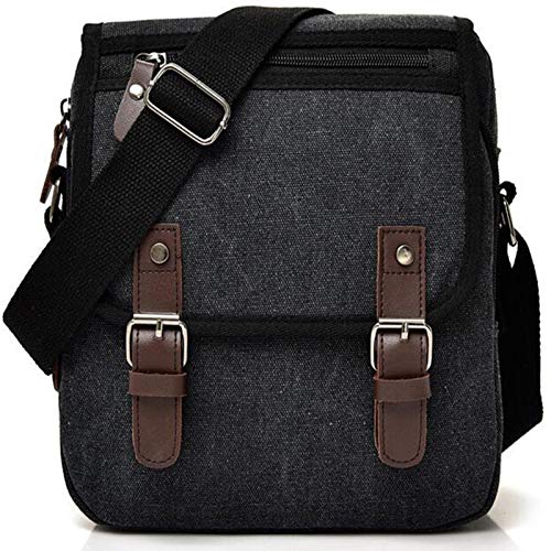 Umhängetasche, Umhängetasche, Brusttasche, Outdoor, Reisen, kleine Umhängetasche, mehrere Taschen, Geldbörse, Handtasche, Organizer, Tasche für Damen und Herren, Wandern, Schwarz - Stil 2 von dealcase