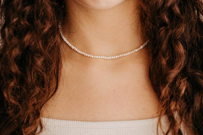 Echte Süßwasserperlenkette Handgemacht Und Hochwertig Verschluss Aus 925 Sterling Silber Vergoldet von deardisciple