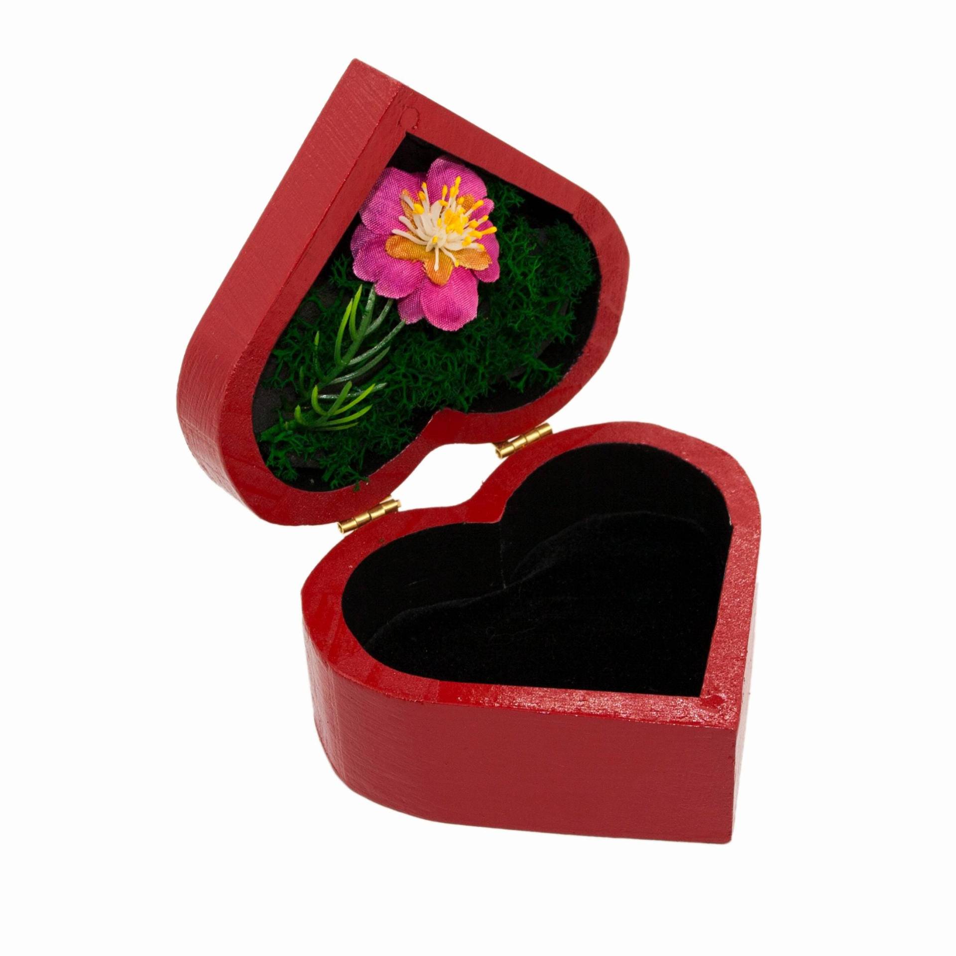 Herz Ringbox Schmuckschatulle + Blumen Folklore Herz Ringbox Schmuckschatulle + Blumen Folklore von dearthingsdesign