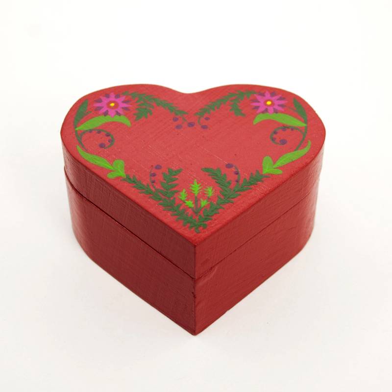 Herz Ringbox Schmuckschatulle + Blumen Folklore von dearthingsdesign