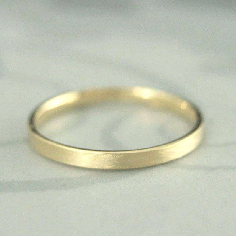 18K Goldring Damen Goldband 2 Mm Breite Ring Ehering Comfort Fit Flachband Gold Stapelring Für Sie von debblazer