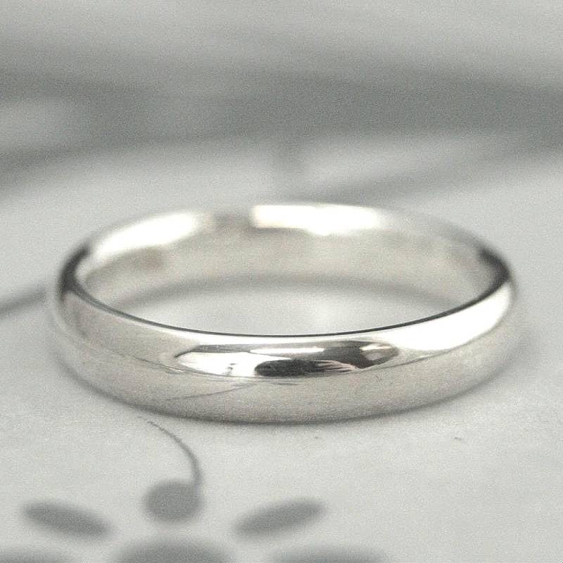 Comfort Fit Ring Sterling Silber Band Herren Ehering Damen 4 Mm Breit Versprechen Für Ihn von debblazer