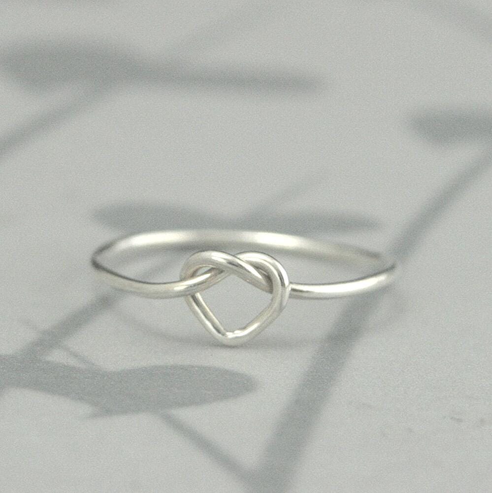 Herz Knoten Liebesknoten Ring Aus Massivem Sterling SilberTie The Knot RingPerfekte Brautjungfer GeschenkVergissmeinnicht RingVersprechen von debblazer