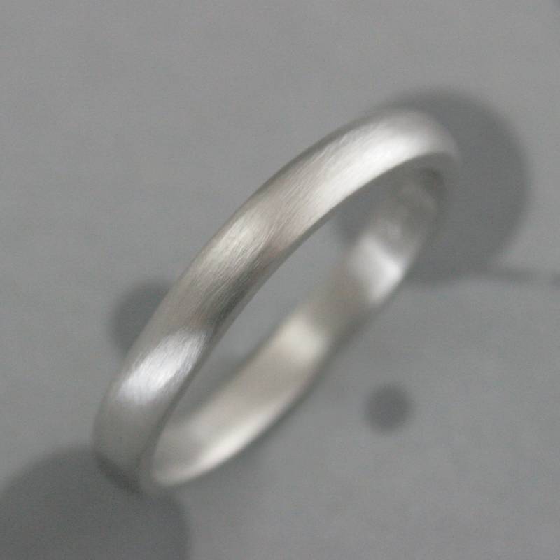 Platin 3 Mm Breit Comfort Fit Band Ehering Handgefertigter Abgerundeter Außen - Und Innenring Made Just For You von debblazer