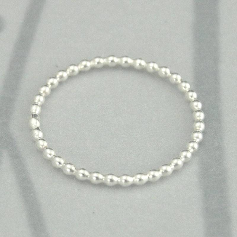 Silber Bubble BandSterling StapelringSterling Spacer BandDünne Perlen StapelringSpezialanfertigung in Ihrer Größe von debblazer