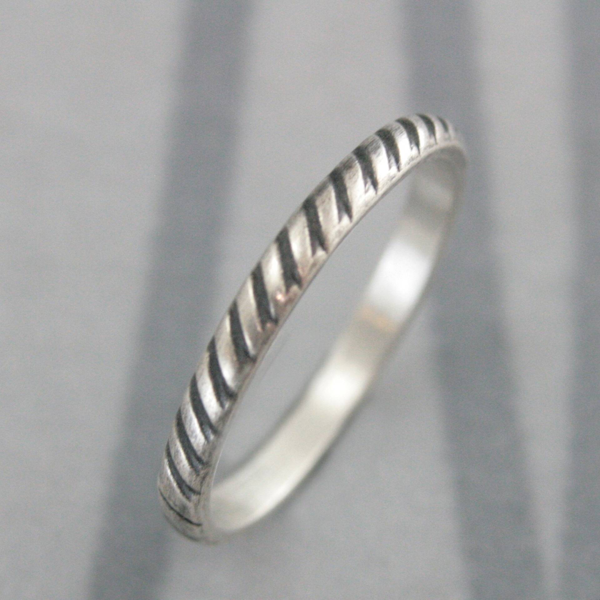 Silber Seil Ring Twist Massiv Sterling Geflochtenes Band Ehering Halbrund Gravierbar Personalisierbar Geschenk von debblazer