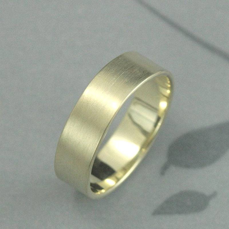 Solide 14K Gold 6 Mm Gerade Und Schmale Flache Ehering - Ihre Wahl Der Goldfarbe Rose Gold, Weißgold, Gelbgold von debblazer