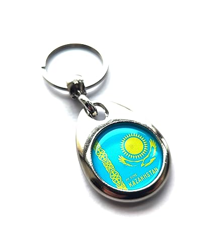 decal arts Schlüsselanhänger mit Kasachstan-Flagge, Metall, patriotischer Anhänger für Männer und Frauen, Geschenk, Schwarz , L decal arts Schlüsselanhänger mit Kasachstan-Flagge, Metall, patriotischer Anhänger für Männer und Frauen, Geschenk, Schwarz , L von decal arts