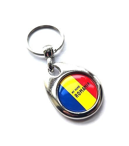 decal arts Schlüsselanhänger mit rumänischer Nationalflagge aus Metall, patriotischer Anhänger für Männer und Frauen, Geschenk, Schwarz , L decal arts Schlüsselanhänger mit rumänischer Nationalflagge aus Metall, patriotischer Anhänger für Männer und Frauen, Geschenk, Schwarz , L von decal arts
