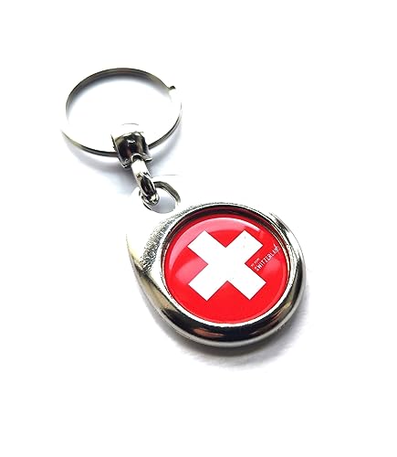 decal arts Schlüsselanhänger mit schweizerischer Nationalflagge, Metall, patriotischer Anhänger, Schlüsselanhänger für Männer und Frauen, Geschenk, Schwarz , L decal arts Schlüsselanhänger mit schweizerischer Nationalflagge, Metall, patriotischer Anhänger, Schlüsselanhänger für Männer und Frauen, Geschenk, Schwarz , L von decal arts