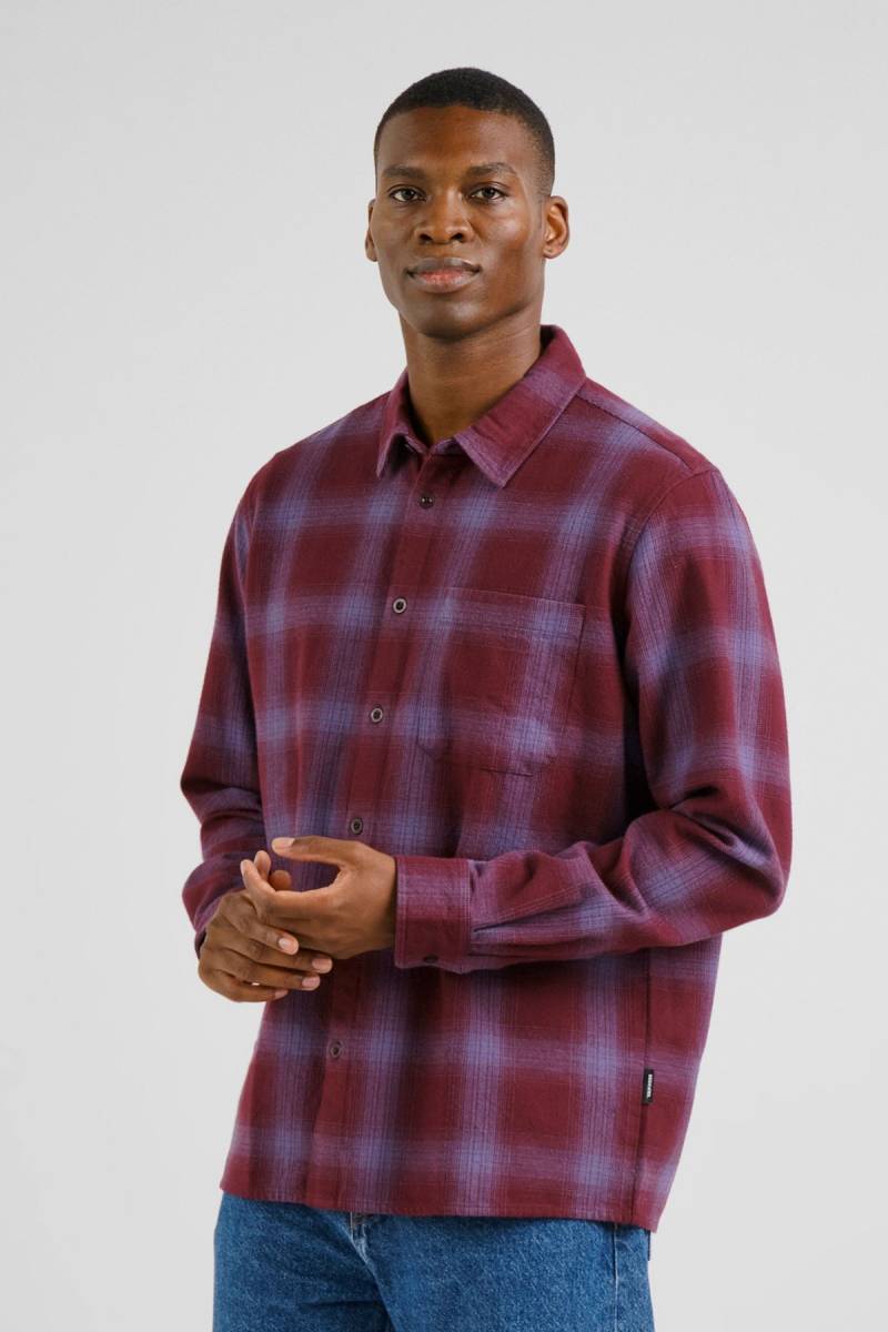 Hemd Rute Flannel Shadow Check Rot von dedicated